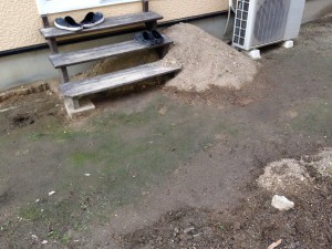 植村様邸　土間リフォーム　乱形タイル　前②